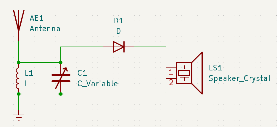 crystal radio circuit diagram